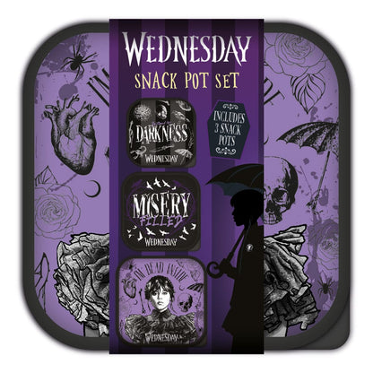 Mercoledì Lunch Boxes 3 in 1 snack pentole