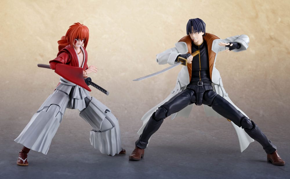 Rurouni Kenshin: Meiji kılıç ustası romantik hikaye S.H. Figuarts aksiyon figürü Aoshi Shinomori 17 cm