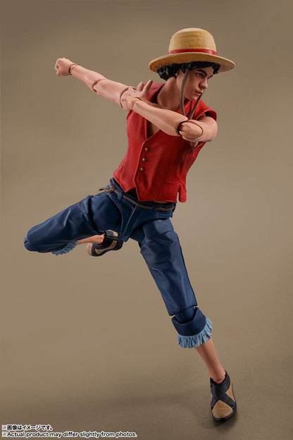 Tek Parça S.H. Figuarts aksiyon figürü Monkey D. Luffy (Netflix) 14 cm