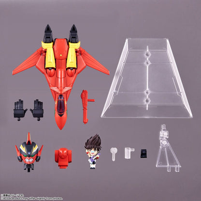 Macross 7 Tiny Session Vehicle mit Action Figure VF-19 Custom Fire Valkyrie with Basara Nekki 11 cm