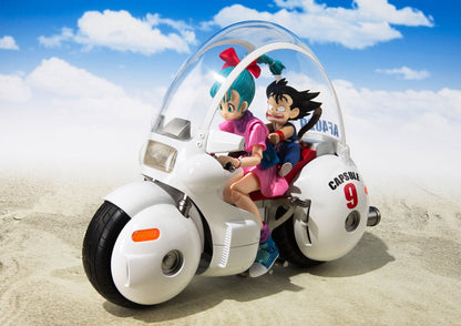 Dragon Ball S.H. Figuarts Voertuig met figuur Bulma's motorfiets Hoipoi Capsule nr. 9 17 cm