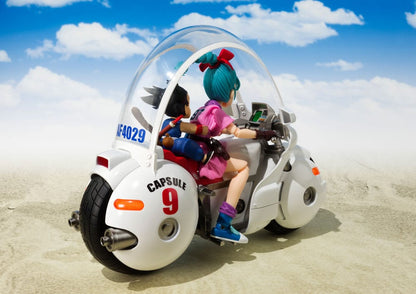 Dragon Ball S.H. Figuarts Voertuig met figuur Bulma's motorfiets Hoipoi Capsule nr. 9 17 cm