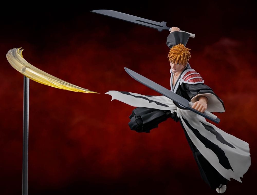 Bleach: Tusenårig blodkrig S.H. Figuarts Action Figur Ichigo Kurosaki Dual Zangetsu 16 cm