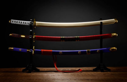 One Piece Proplica Replicas 1/1 Roronoa Zoro Tres espadas de estilo de espada Set 95 cm