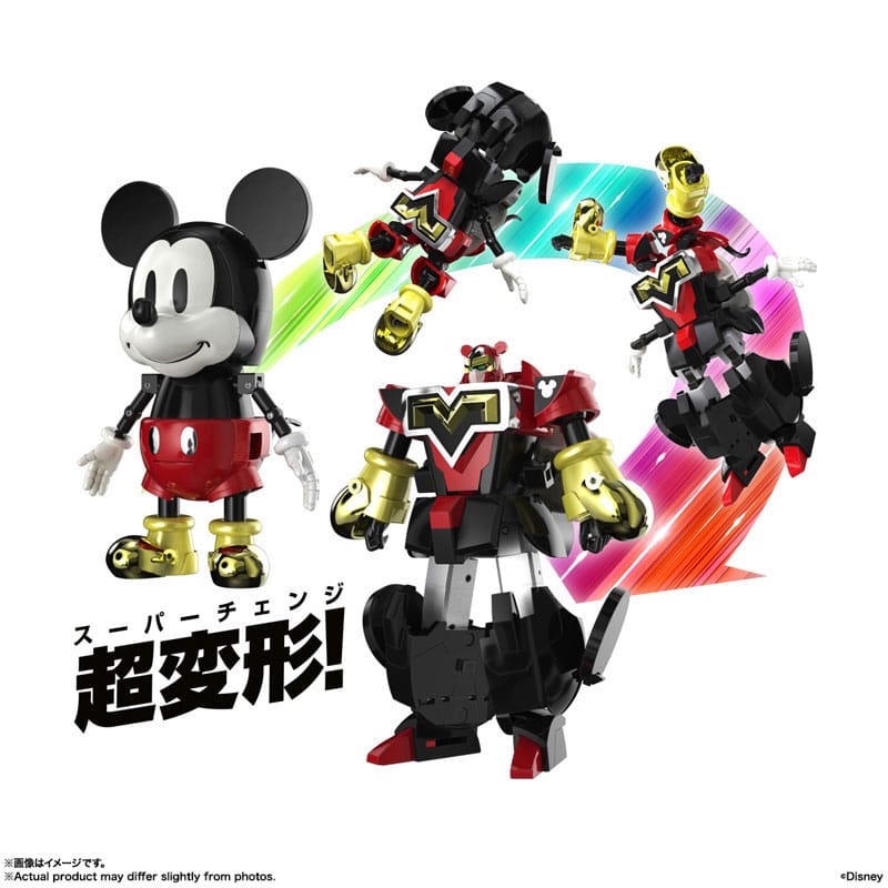 Disney Soul of Chogokin Diecast Action Figure Super Change Mickey Mouse by Kunio Okawara 13 cm