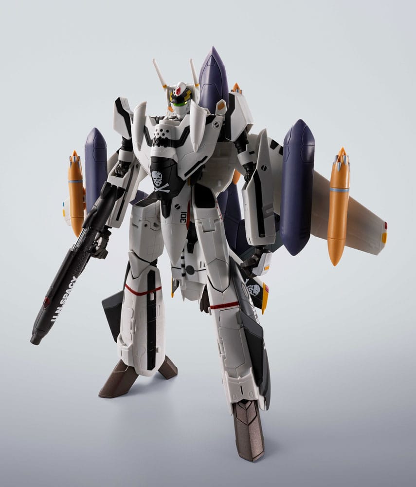 Macross 7 Hi-Metal R Action Figur VF-0S Phoenix (Roy Focker Use) & QF-2200D-B Ghost Set 14 cm