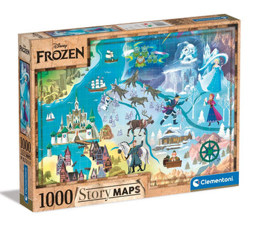 Disney Story Maps Jigsaw Puzzle Frozen (1000 Stücke)