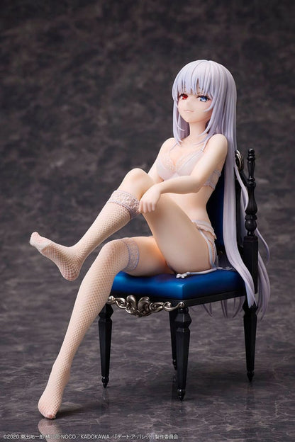 Dato en kugle PVC -statue 1/7 hvid dronning 17 cm
