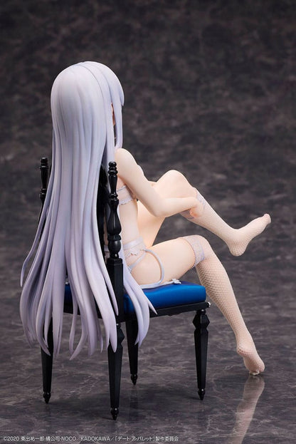 Dato en kugle PVC -statue 1/7 hvid dronning 17 cm