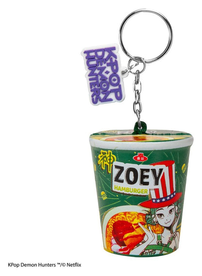 KPop Demon Hunters Squishy sleutelhanger Zoey Hamburger Noodles