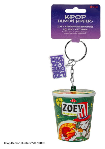 KPop Demon Hunters Squishy sleutelhanger Zoey Hamburger Noodles