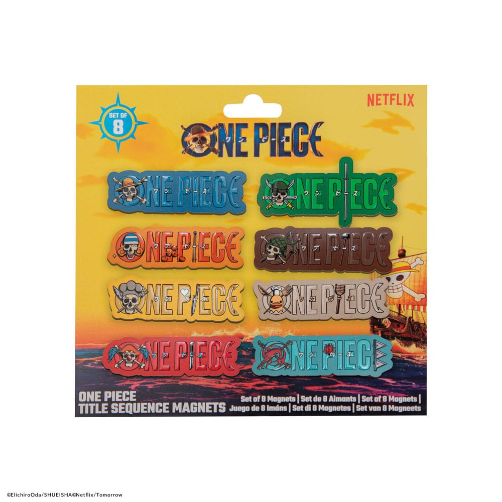 One Piece Fridge Magnet 8-Pack Title Sequence