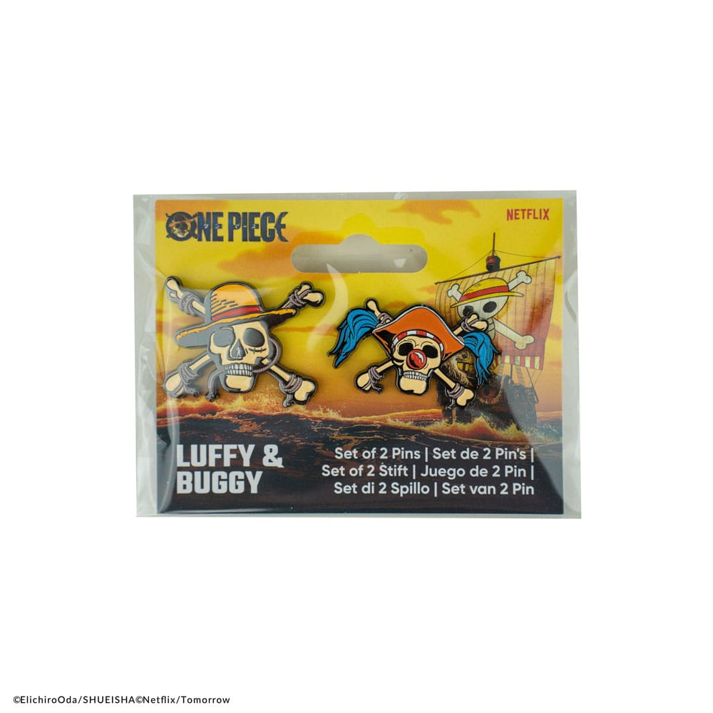 One Piece Pins 2-Pack Luffy & Buggy