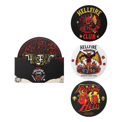 Fremde Things Coaster 4-Pack Hellfire Club