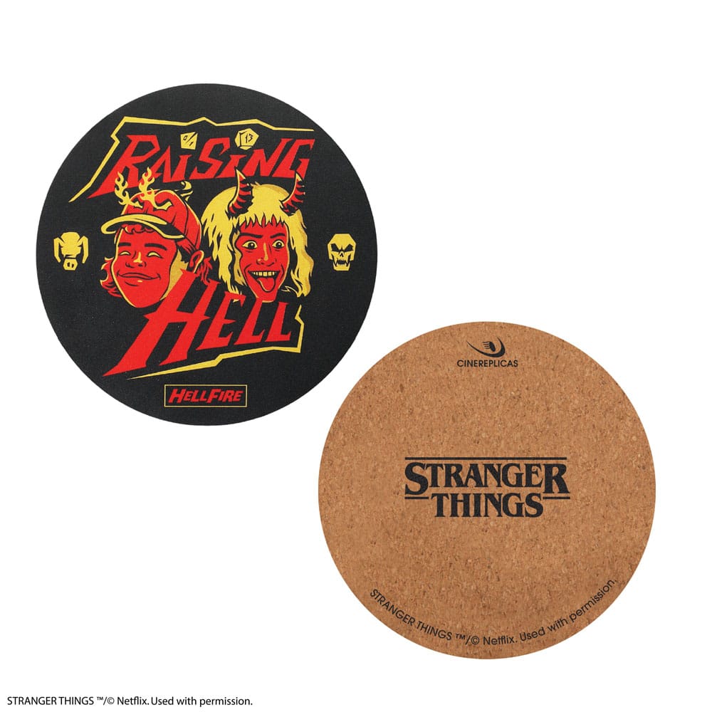 Fremde Things Coaster 4-Pack Hellfire Club