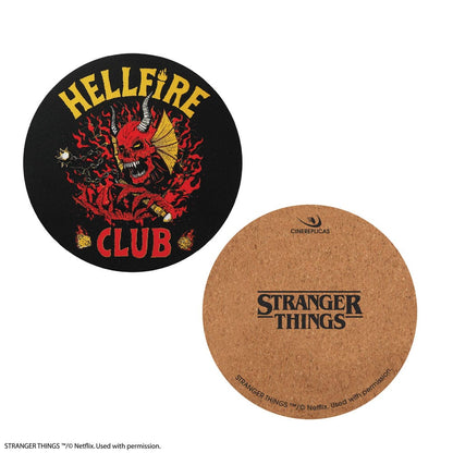 Fremde Things Coaster 4-Pack Hellfire Club