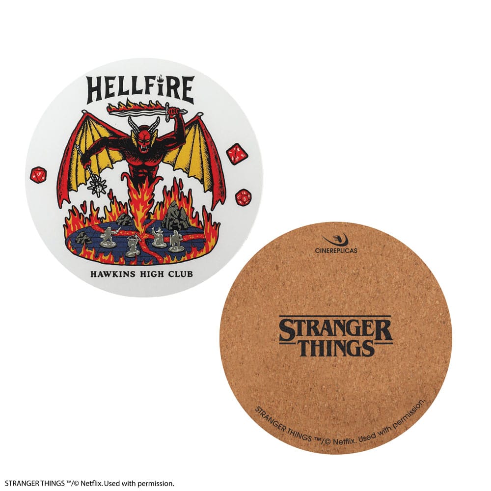 Fremde Things Coaster 4-Pack Hellfire Club