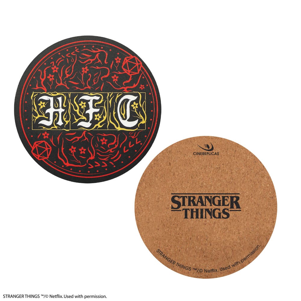 Fremde Things Coaster 4-Pack Hellfire Club