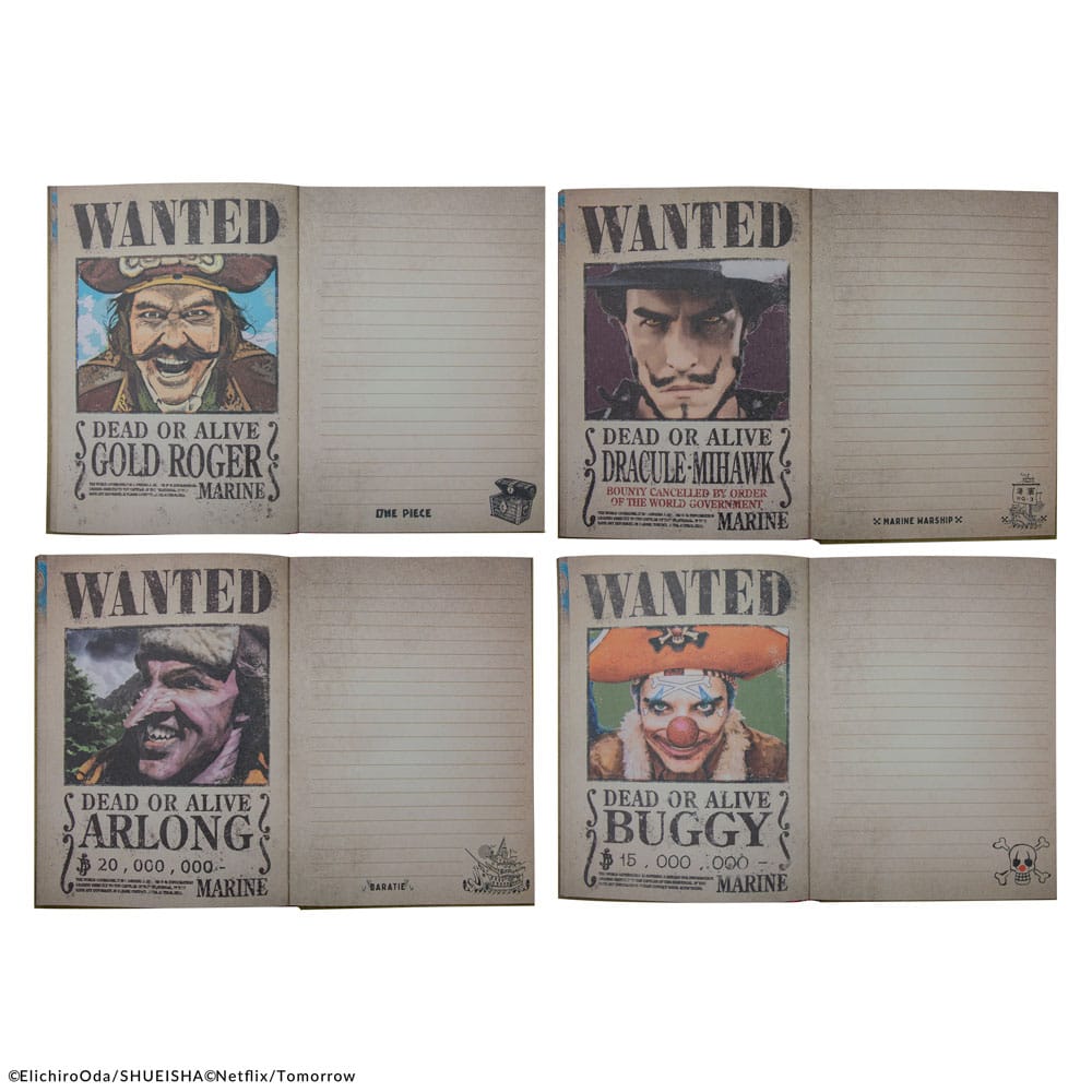 One Piece Notebook Wanted Posters