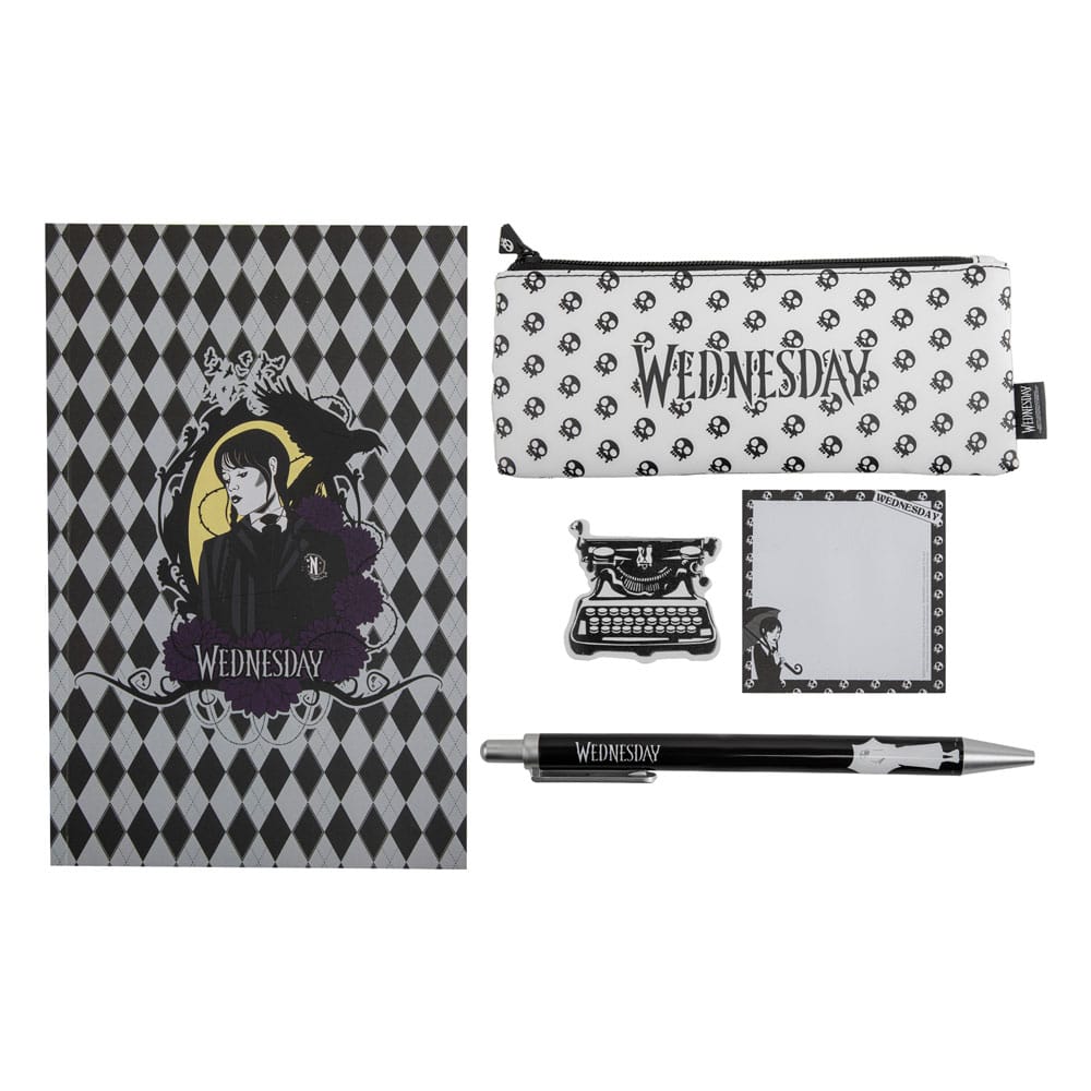 Wednesday 5-Piece Stationery Set Black