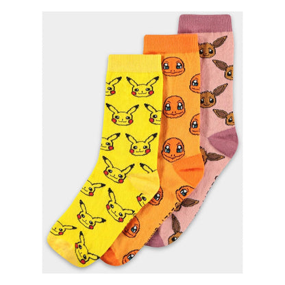 Pokémon chaussettes 3 icônes trois packs 35-38
