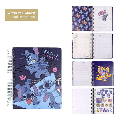Lilo & Stitch Weekly Planner med klistremerker Stitch lett distrahert