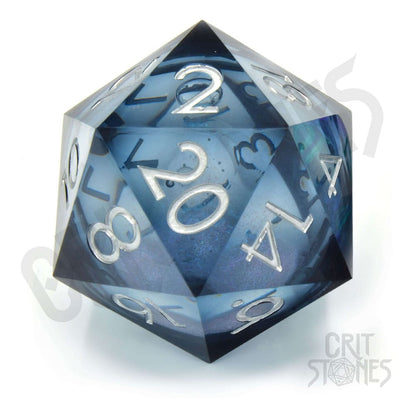 Kritsett flytende kjerne terninger D20 Ocean Orb 5 cm
