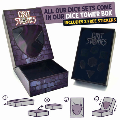 CRICHSTONES Liquid Core Dice Set Fantasia Fluid Electroplated (7)