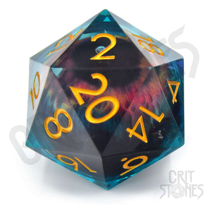 Critstones Liquid Core Dice D20 Eye of the Oracle 5 cm