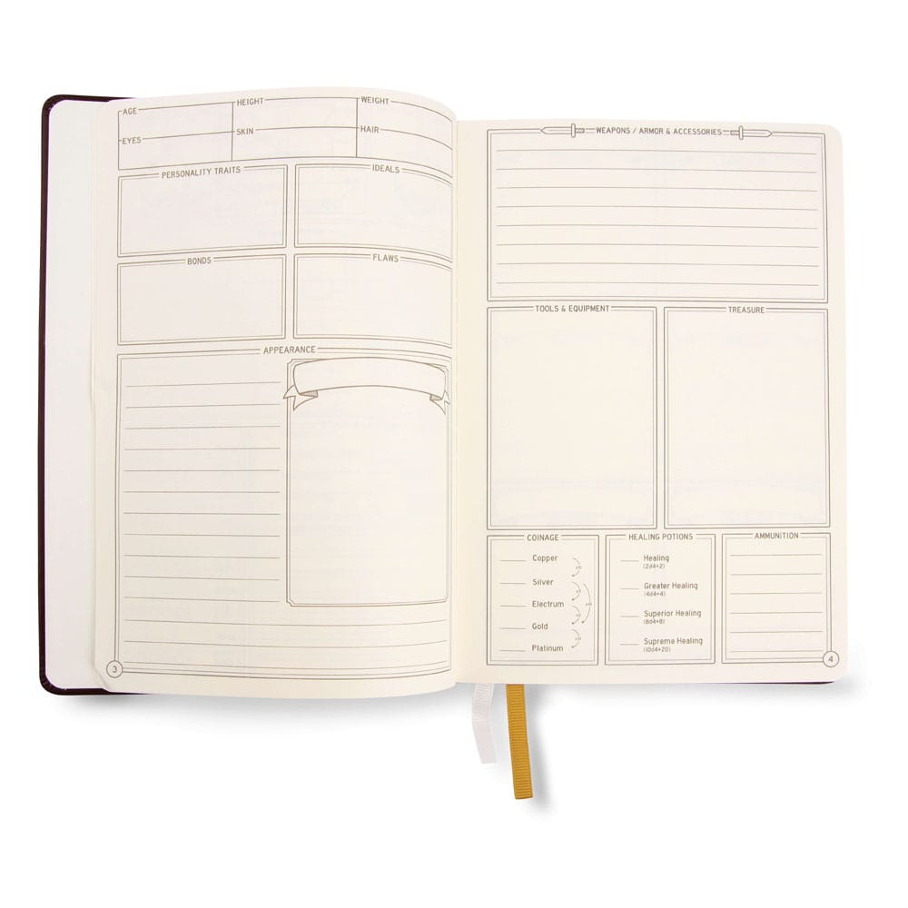 Diario de RPG de Dragones y Mazmorras 5e Verde