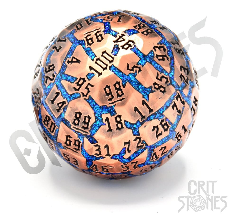 Dadi metallici CritStones D100 Sfera Hextech