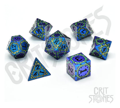 CritStones Metallwürfelset Twilight Grove (7)