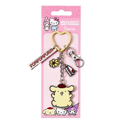 Portachiavi Hello Kitty con Ciondoli Pompompurin 15 cm