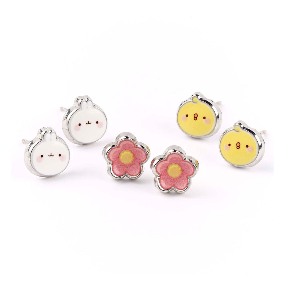 Pack de 3 pendientes Molang Molang y Piu Piu