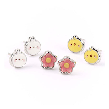Pack de 3 pendientes Molang Molang y Piu Piu