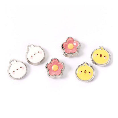 Pack de 3 pendientes Molang Molang y Piu Piu