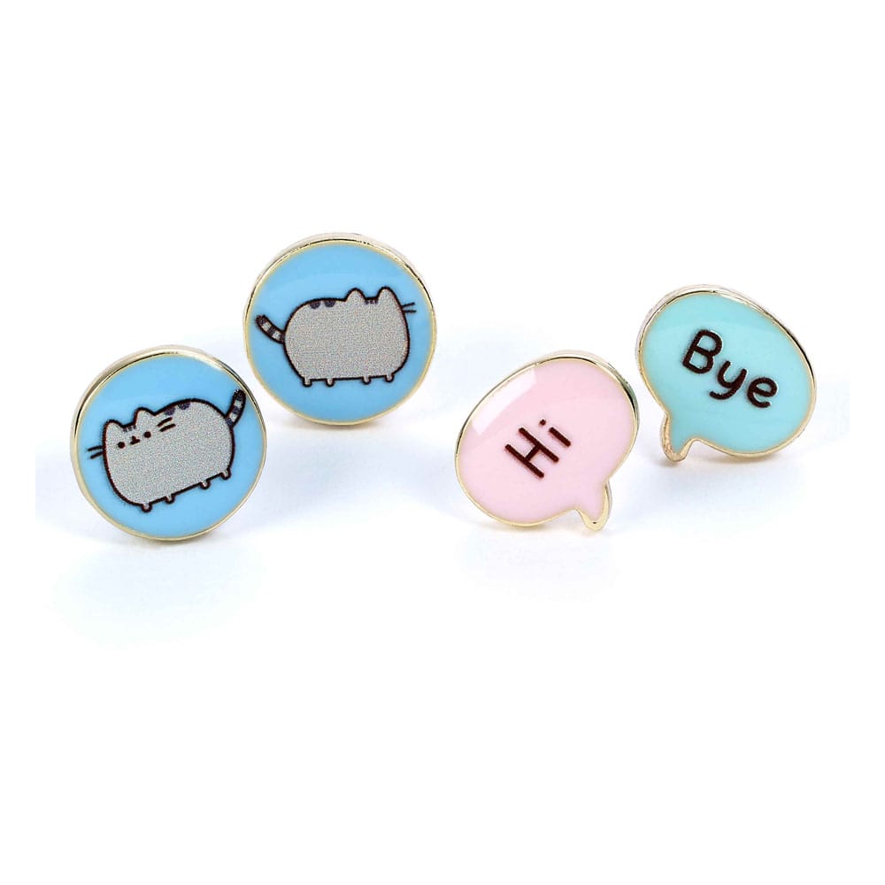 Pusheen Stud Pendings 2-Pack "Hola, adiós"