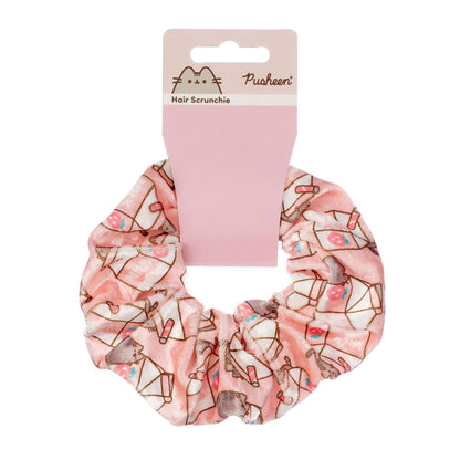 Pushen Hair Scrunchie Pink Strawberry Milk Carton