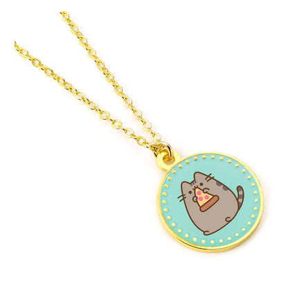 Pusheen Pendant & Necklace Blue Pizza