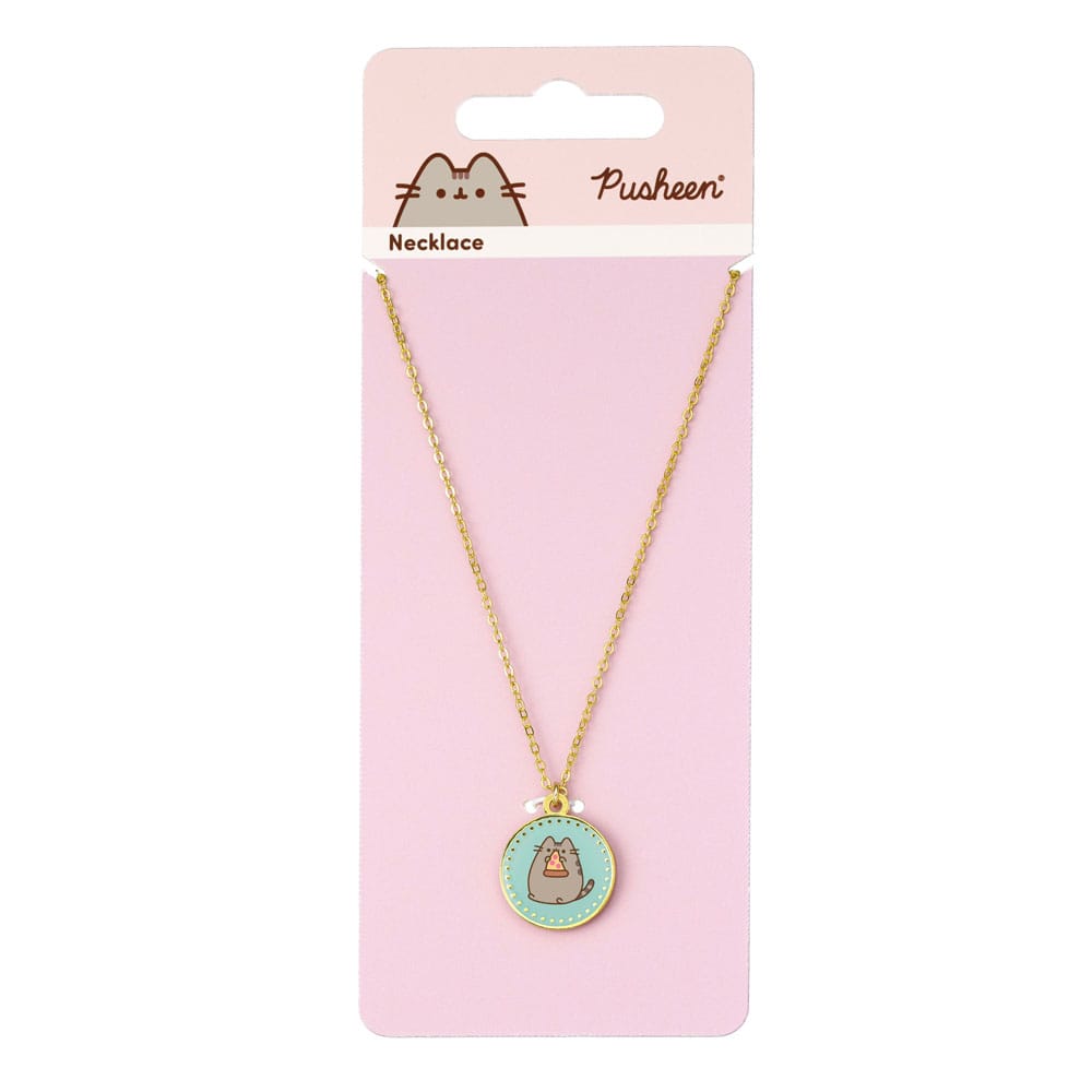 Pusheen Pendant & Necklace Blue Pizza