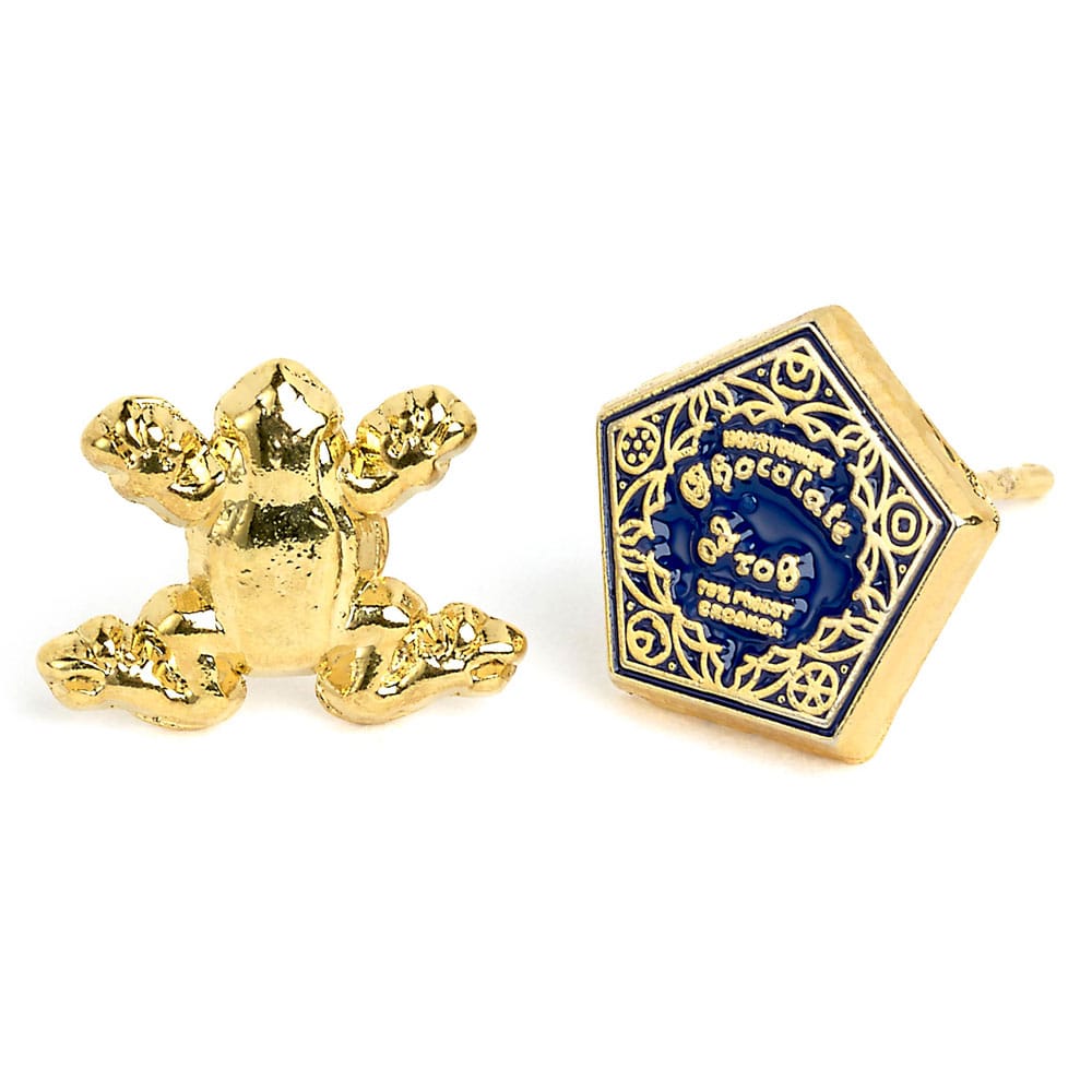 Harry Potter Earrings Chocolate Frog & Box (Gold plated)