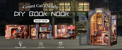 Bok Nook Count Cat´s Study 17 x 12 cm
