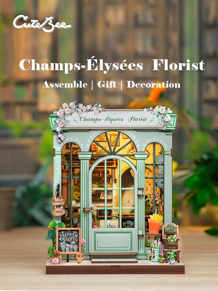 Miniature House Model Kit Champs-Élysées Blomsterhandler 18 x 16 cm