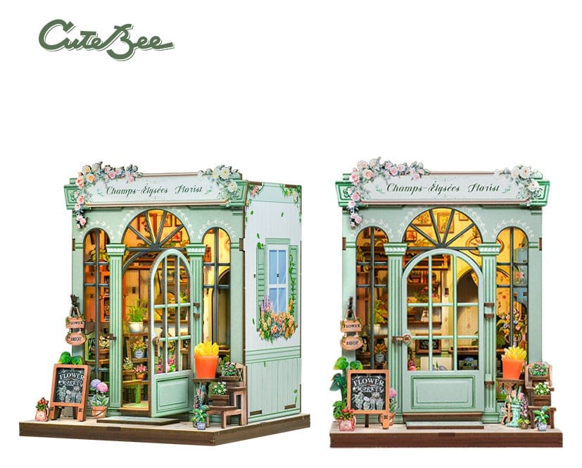 Miniature House Model Kit Champs-Élysées Blomsterhandler 18 x 16 cm