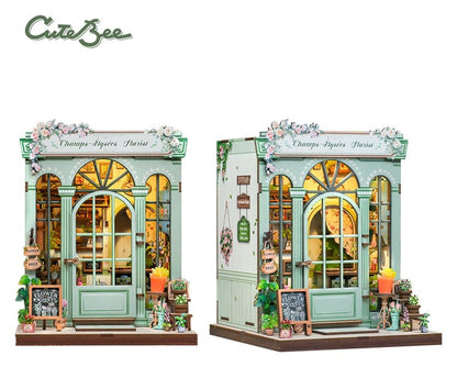 Miniatyrhusmodellsats Champs-Élysées Florist 18 x 16 cm