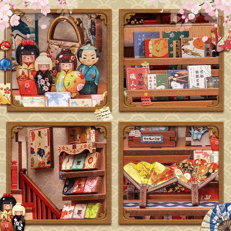 Miniatyrhusmodellsett Tsukino Eogi-dou 19 x 14 cm