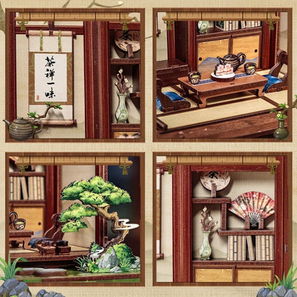Miniatyrhusmodellsats Kirishima Cha-an 19 x 14 cm