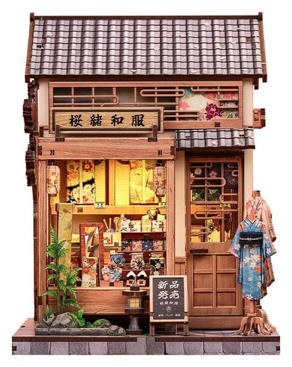 Komplet modela minijaturne kuće Sakura O Kimono Shop 19 x 14 cm