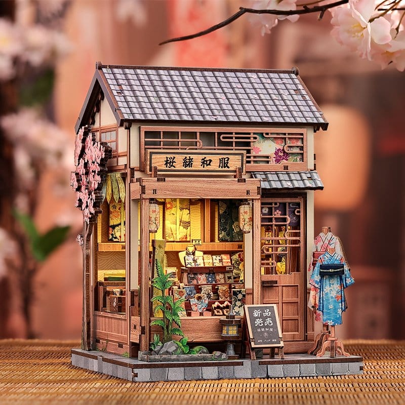 Komplet modela minijaturne kuće Sakura O Kimono Shop 19 x 14 cm