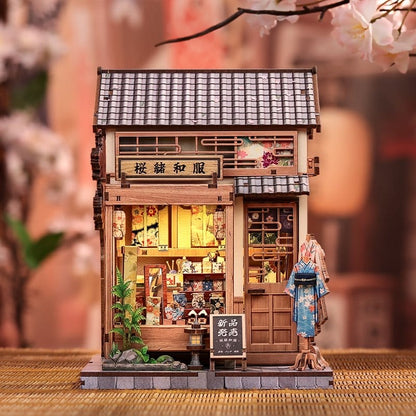 Komplet modela minijaturne kuće Sakura O Kimono Shop 19 x 14 cm